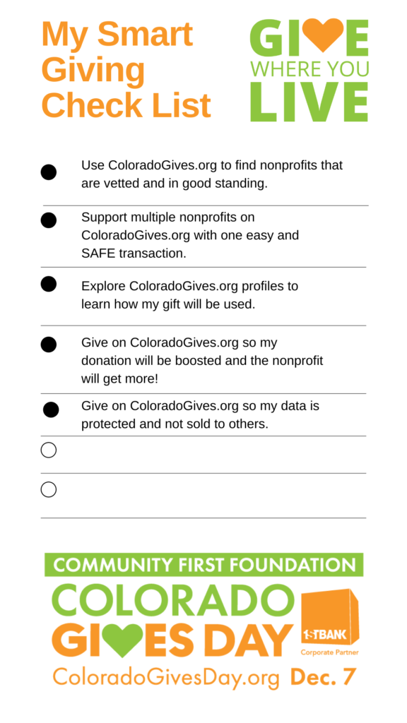 Safe Giving Tips with ColoradoGives.org